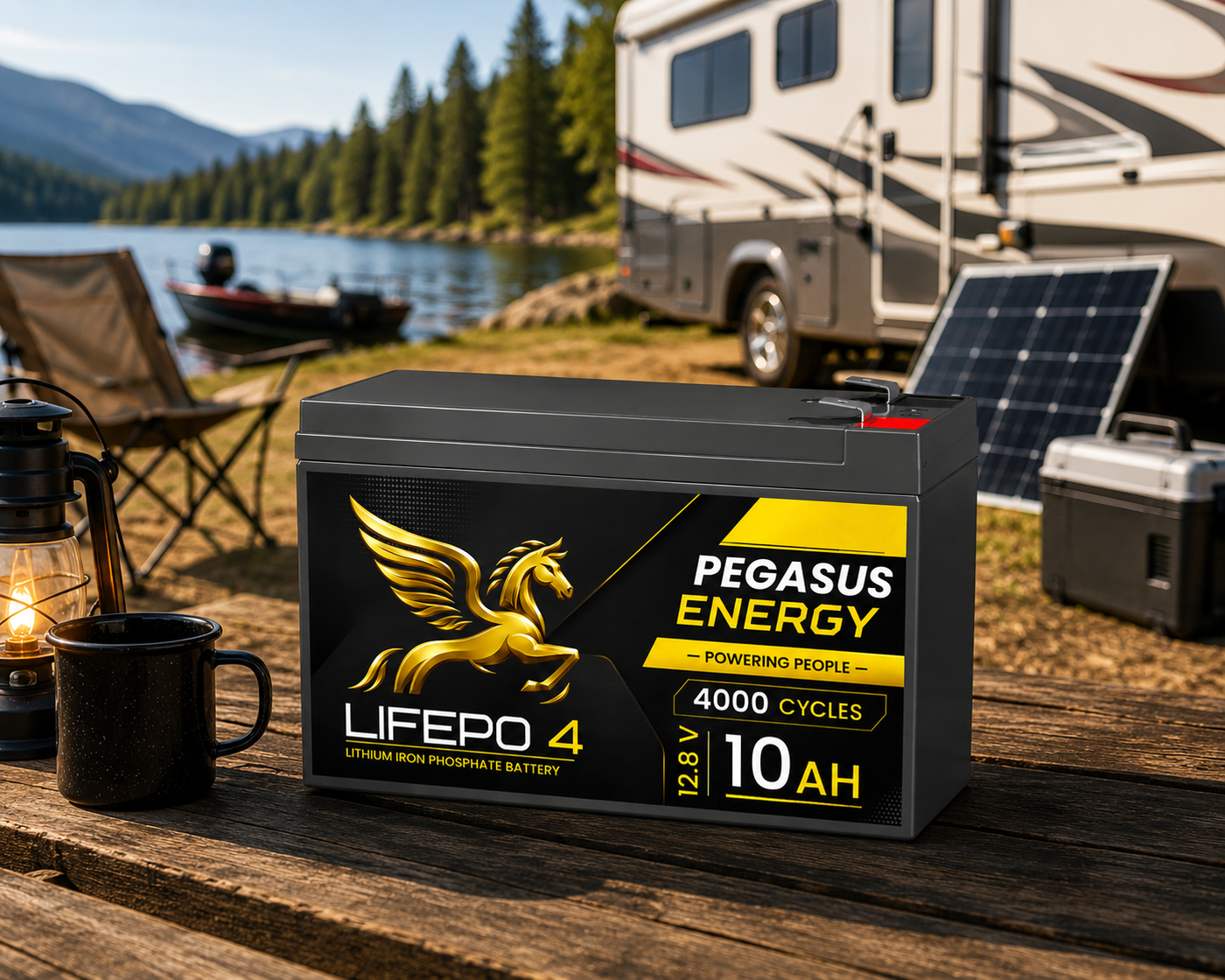 Pegasus Energy 12.8V 10Ah LiFePO4 Deep Cycle Battery